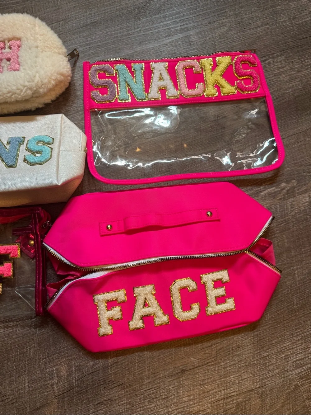 Set of 7 Patch Letter Bags
